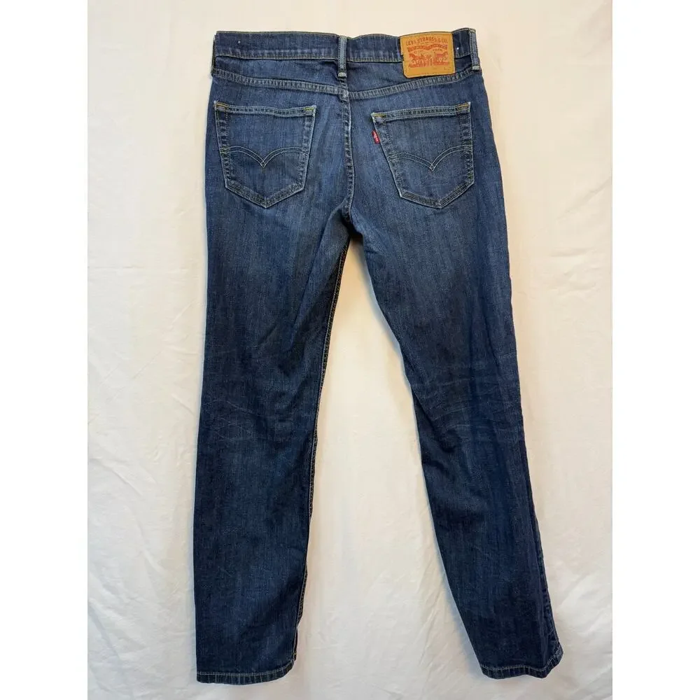 Blue Denim Jeans Straight Leg Classic 5 Pocket Medium Wash Everyday Levis 30x30